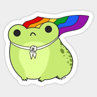 Ribbit Flag Sticker